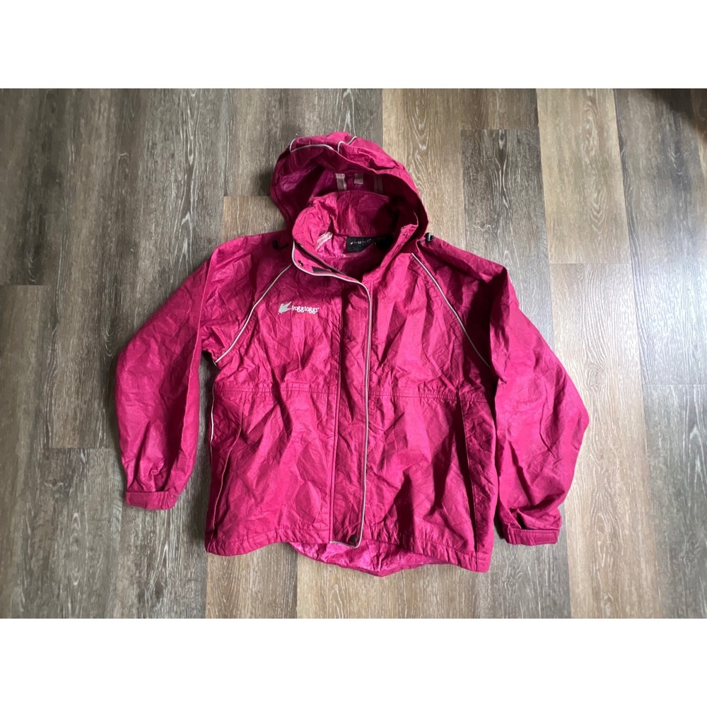 Frogg Toggs Rain Jacket Womens XL Pink Waterproof Hooded Reflective Lightweight